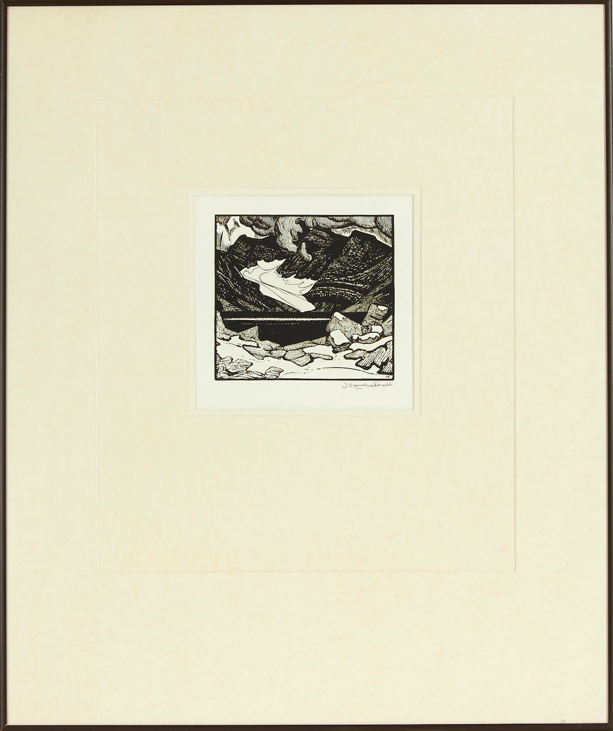 James Edward Hervey MacDonald, A Glacial Lake, Rocky Mountains, lithograph, 1925