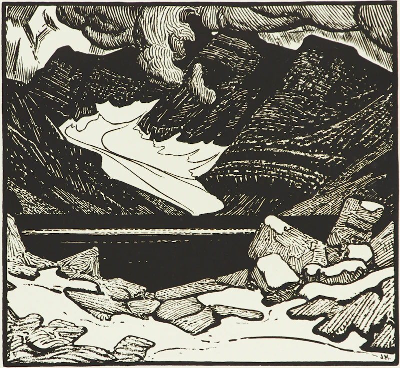 James Edward Hervey MacDonald, A Glacial Lake, Rocky Mountains, lithograph, 1925 - view 2
