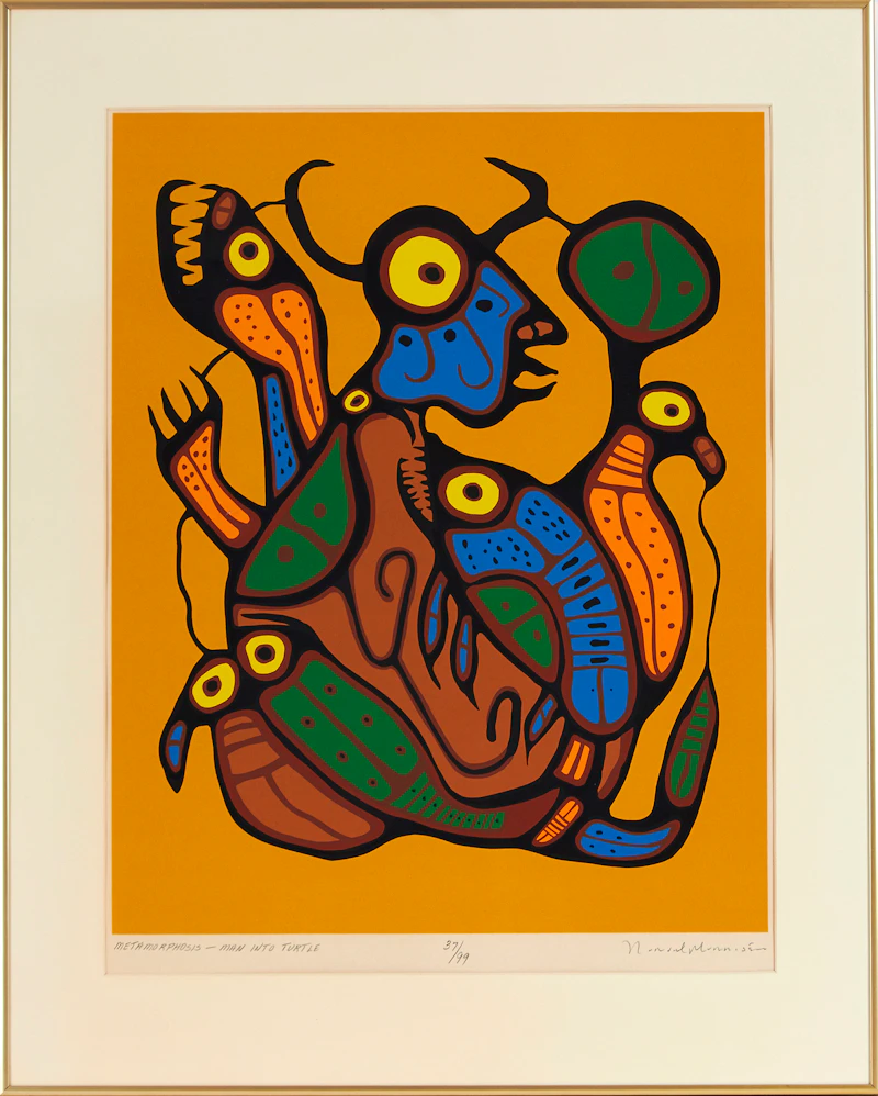 Norval Morrisseau, Metamorphosis: Man into Turtle, print on Arches rag paper, 1978 - view 2