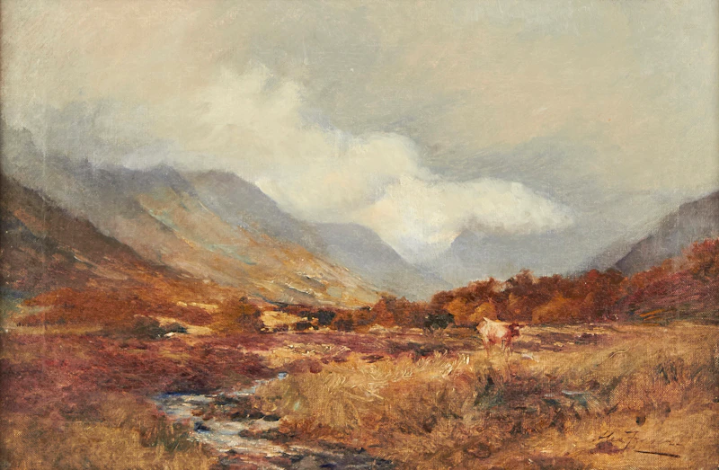 Alexander Fraser the Younger, Highland Landscape, oil on canvas - view 2