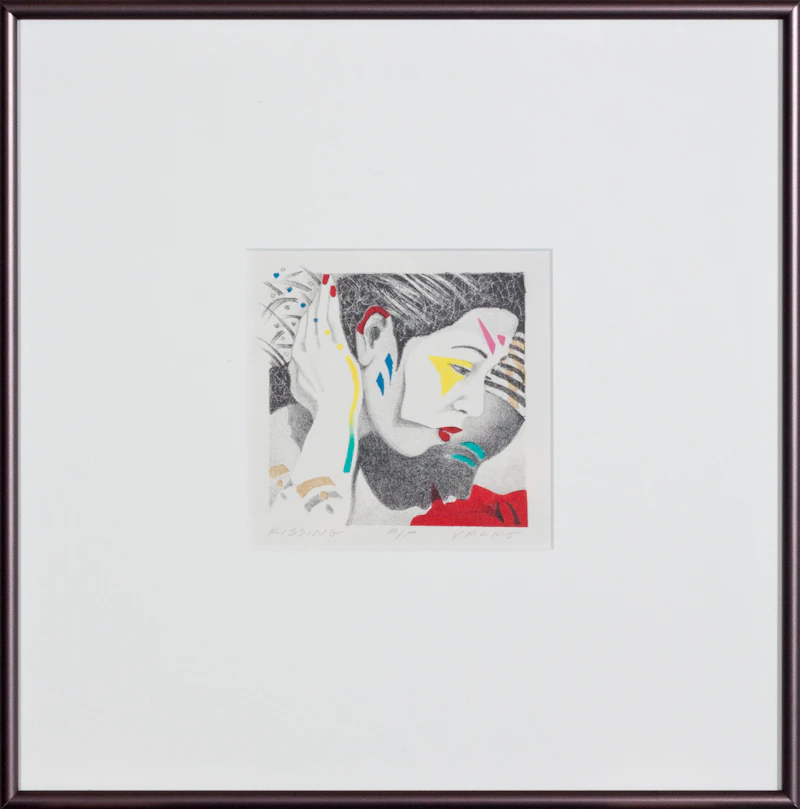 Andrew Valko, Three Artworks: Culminating; Kissing; Anticipating, lithograph and stencil - view 22