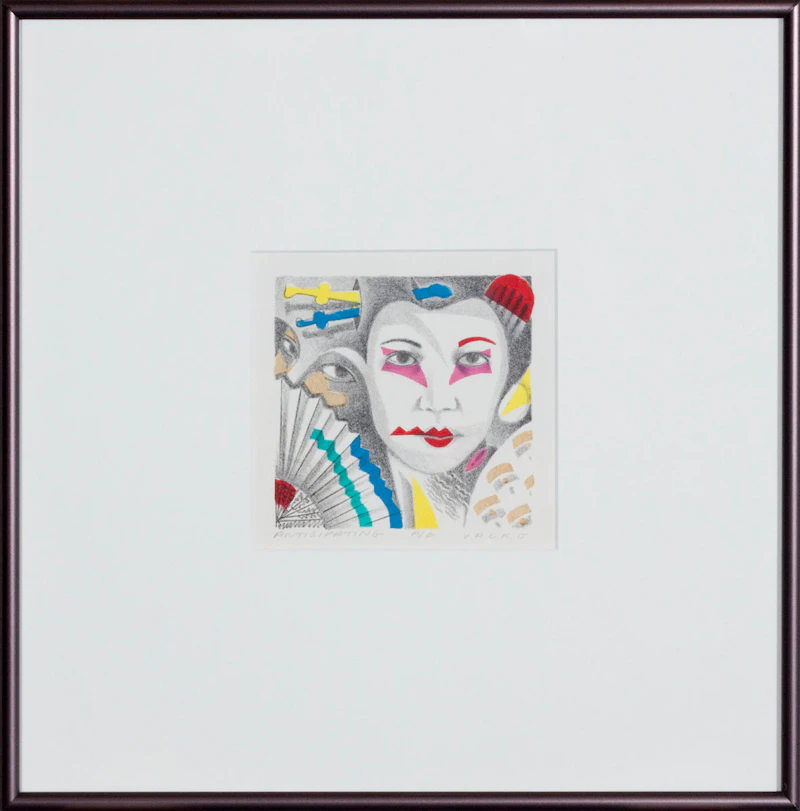 Andrew Valko, Three Artworks: Culminating; Kissing; Anticipating, lithograph and stencil - view 35