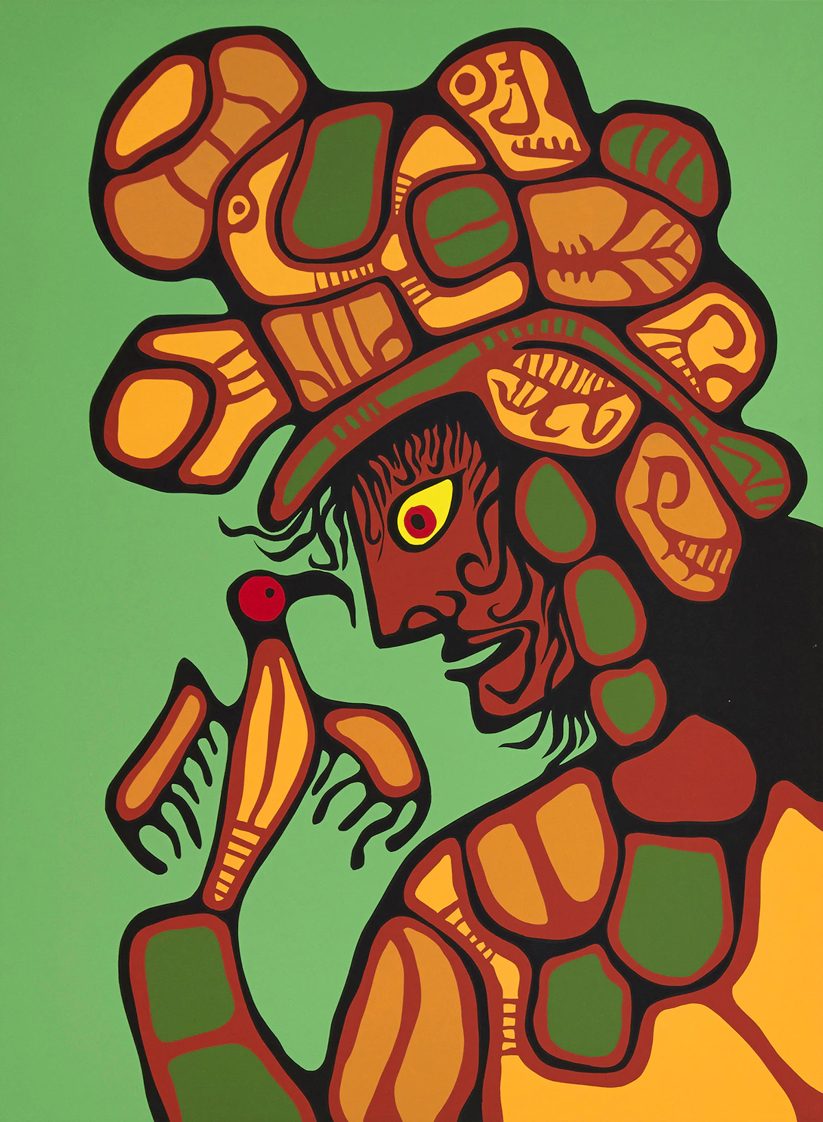 Norval Morrisseau, Carl, colour silkscreen
