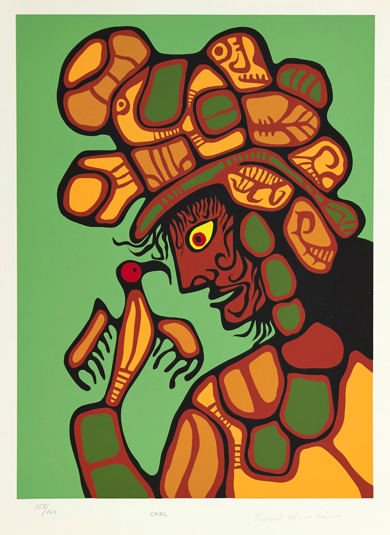 Norval Morrisseau, Carl, colour silkscreen - view 2