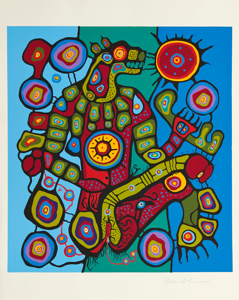 Norval Morrisseau, Bear, colour silkcreen - view 2