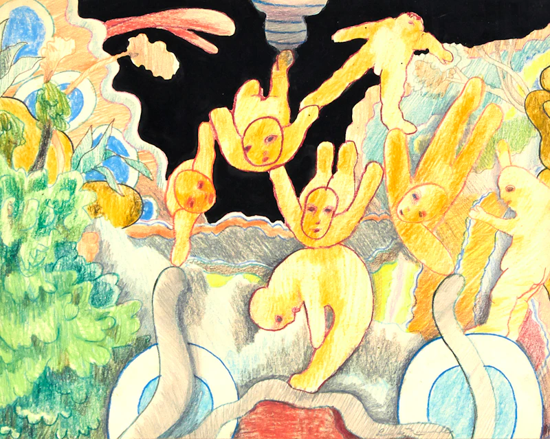 Louis de Niverville, Whimsical Scene, mixed media - view 2