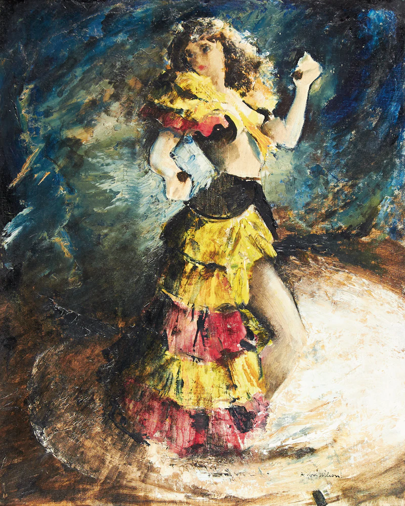 Ronald York Wilson, Mexican Dance, oil on canvas board - view 2