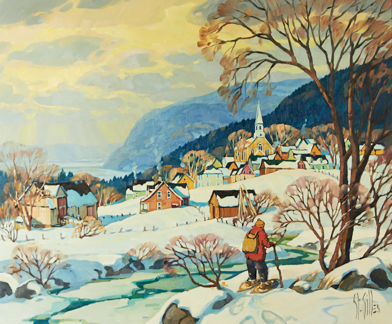 St. Gilles, En passant par la rivière, St. Fidèle, P.Q., oil on canvas, 1994 - view 2