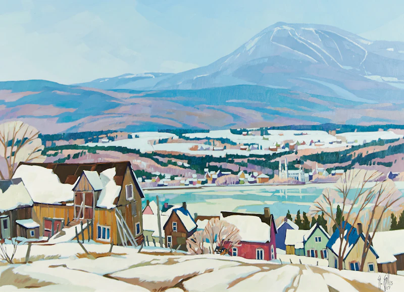 St. Gilles, Journée froide, janvier, oil on canvas, 1987 - view 2