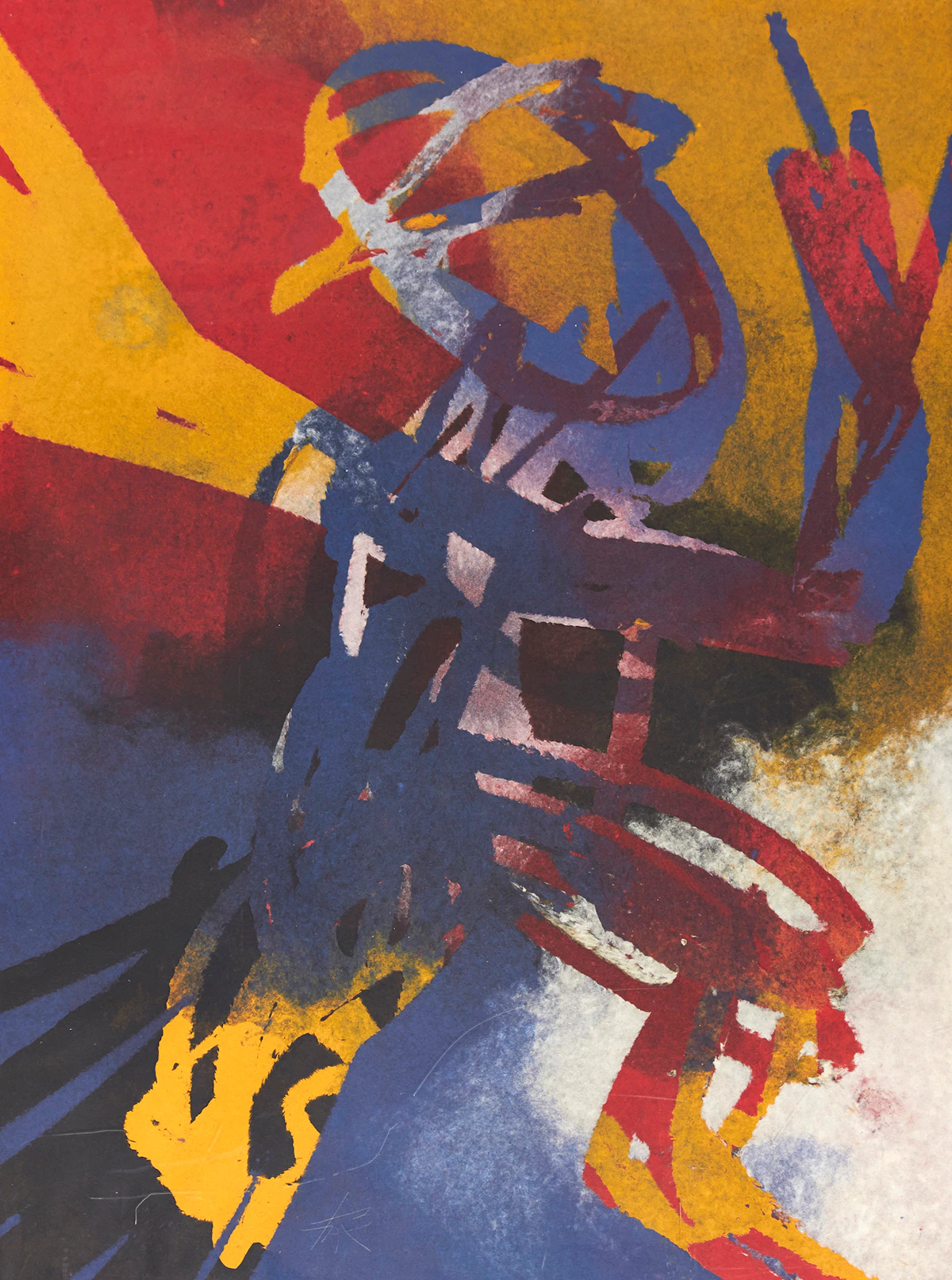 Andrew James Smith, Reacher 1 + 3, cotton rag pulp painting, 1987