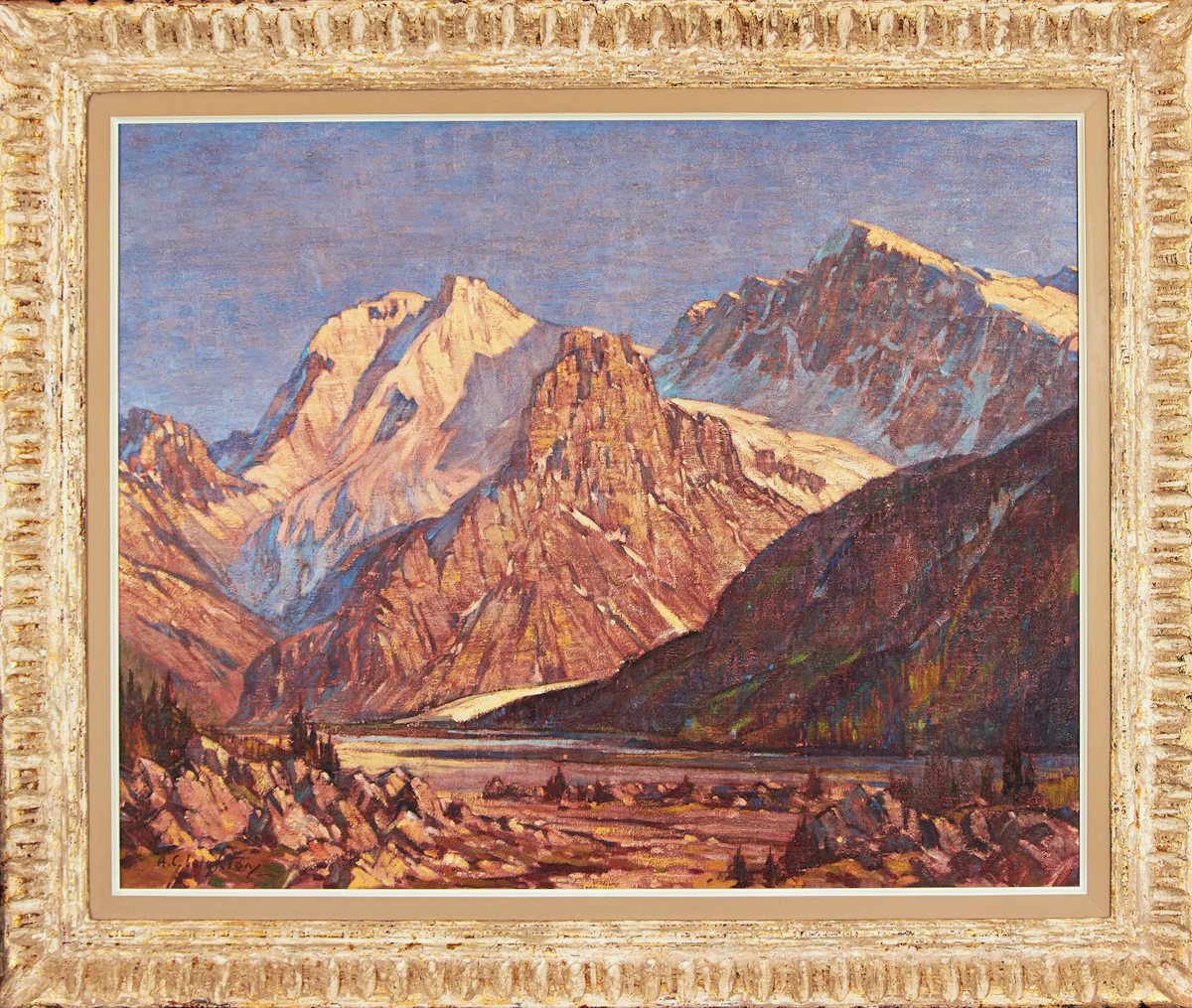 Alfred Crocker Leighton, Columbia Ice Fields, oil on canvas