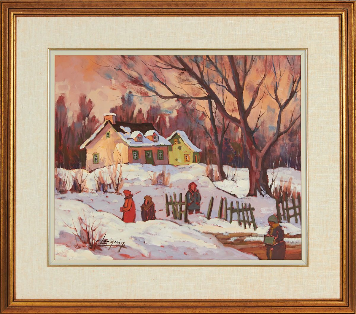 Claude Langevin, Debut decembre, oil on canvas