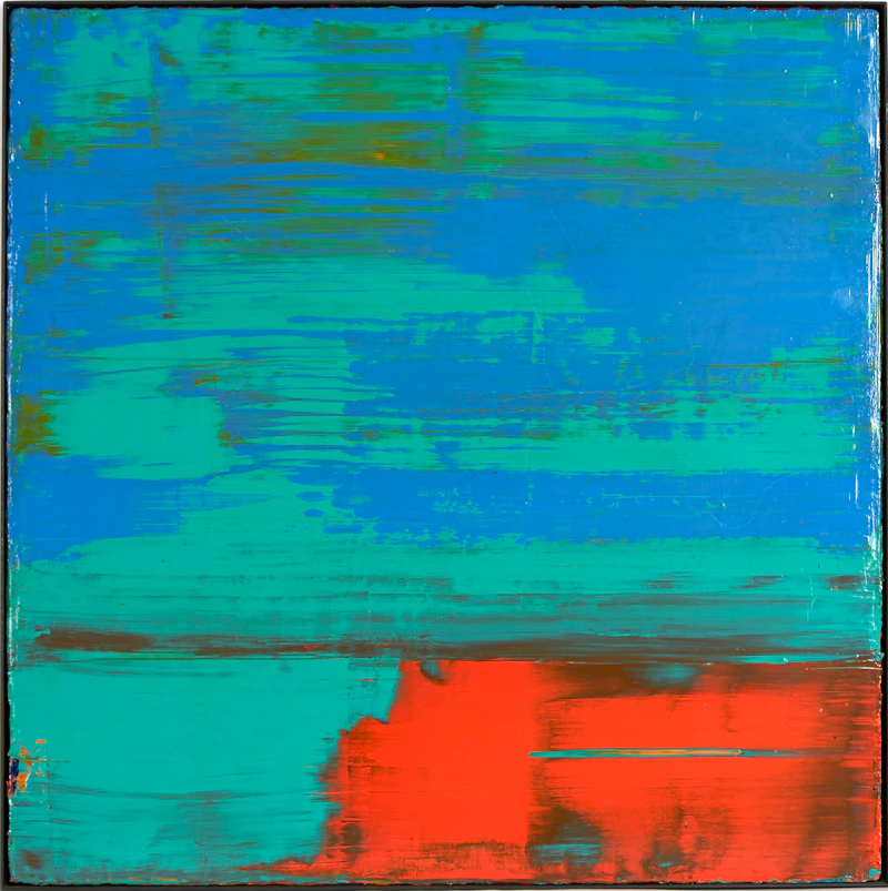 James Lahey, Abstraction, acrylic on canvas with UV varnish, 2002 - view 2