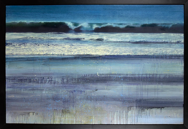 James Lahey, Pacific Ocean, Brasilito, C.R. (Costa Rica), mixed media on canvas on board - view 2