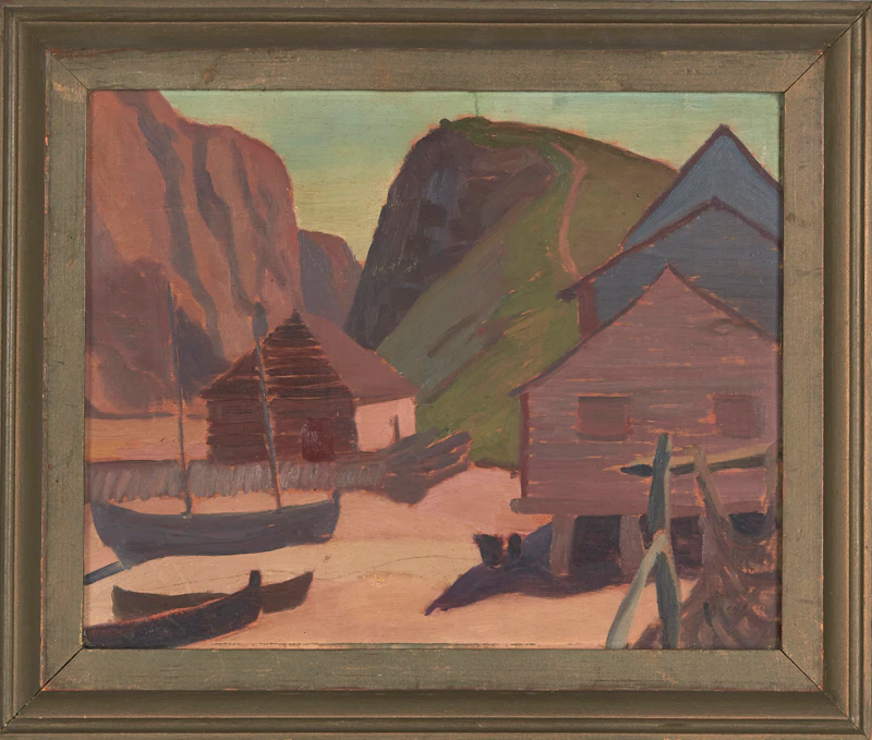 Naomi Jackson Groves, The North Beach, Percé, Quebec, oil on board - view 2