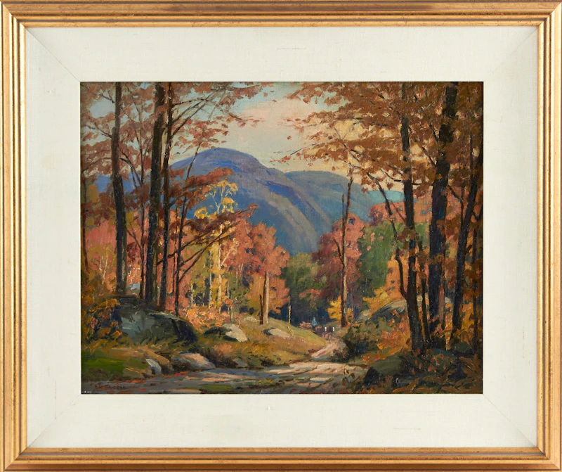 Frederick Henry Brigden, Autumn, Eastern Township, Que., oil on canvas board - view 2