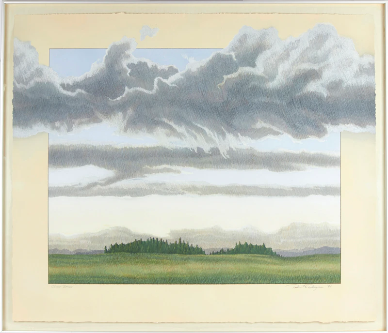 David Denyse, Cloud Bands, mixed media on paper, 1981 - view 2