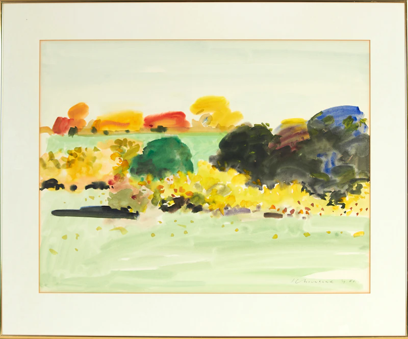 Kenneth Campbell Lochhead, Fall Light, watercolour, 1979 - view 2