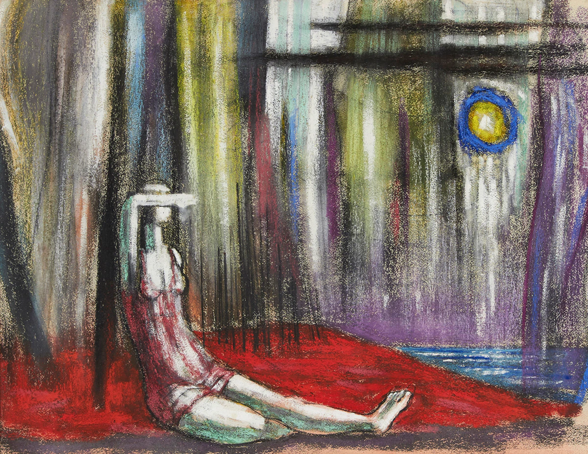 Miller Gore Brittain, Northern Lights, oil pastel on paper