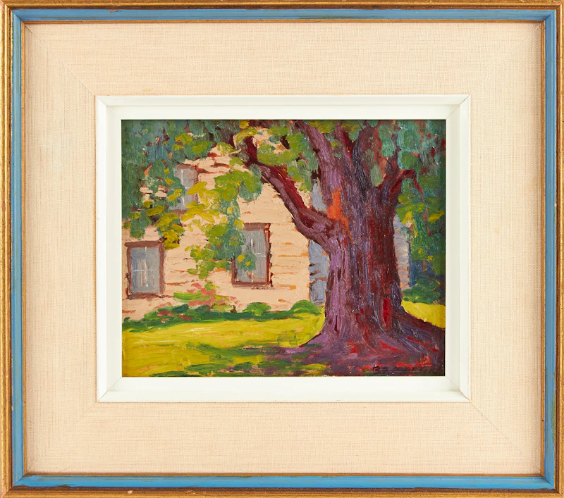 Bernice Fenwick Martin, Mabel’s Yard, oil on board, 1984 - view 2
