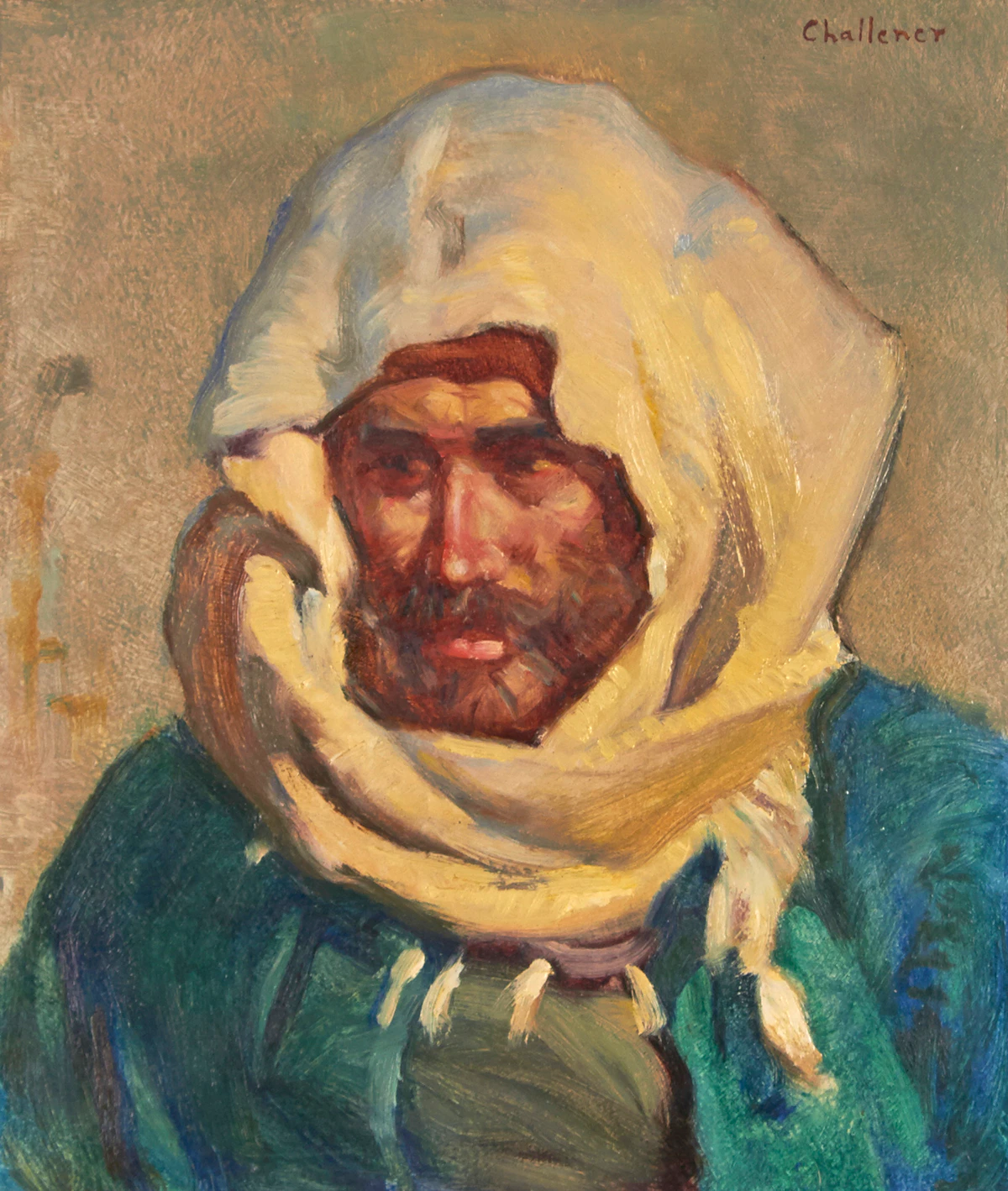 Frederick Sproston Challener, Native of Damascus, oil on board, circa 1927