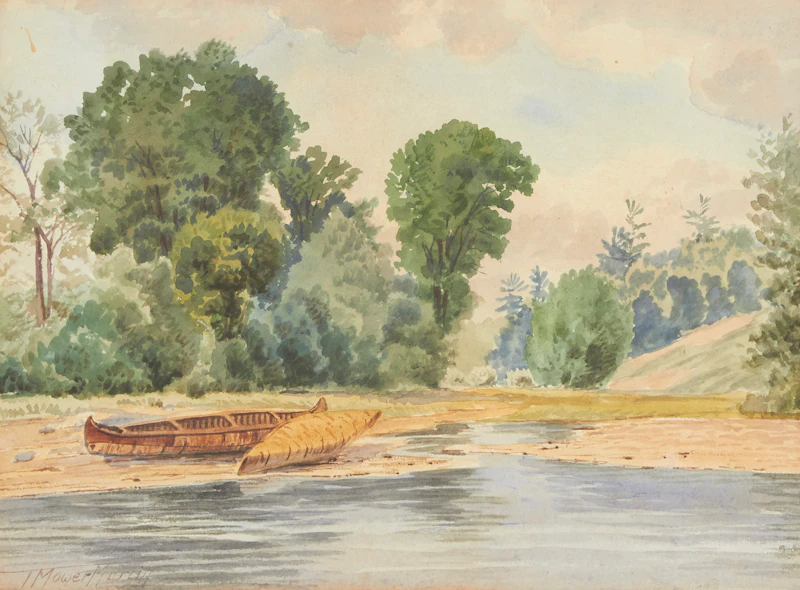 Canoes on a Beach by Thomas Mower Martin