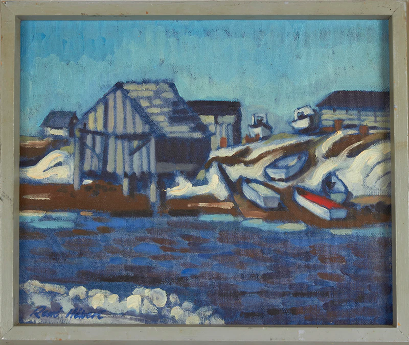 René Hébert, Shoreline Landscape, oil on canvas - view 2