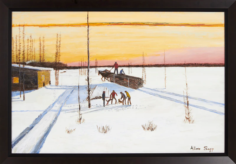 Allen Sapp, Coming Home With A Full Load, Kids Are Having Fun, acrylic on canvas - view 2