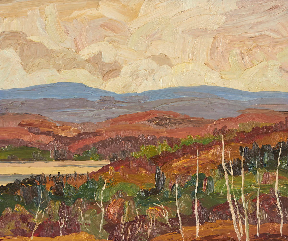 Arthur Lloy, November Barrens with Lake, oil on board