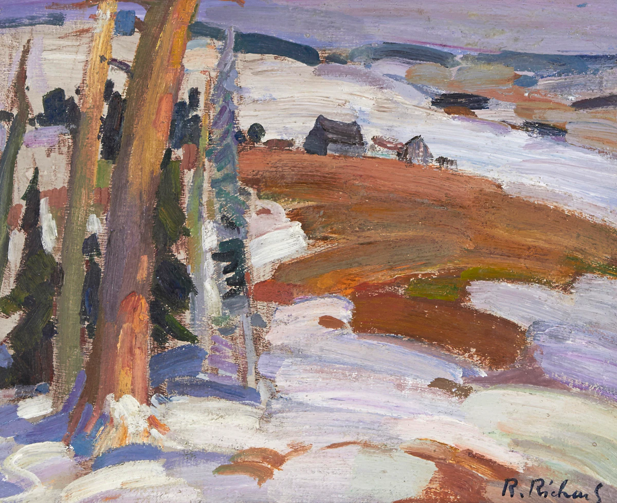 René Richard, Baie St. Paul, oil on board