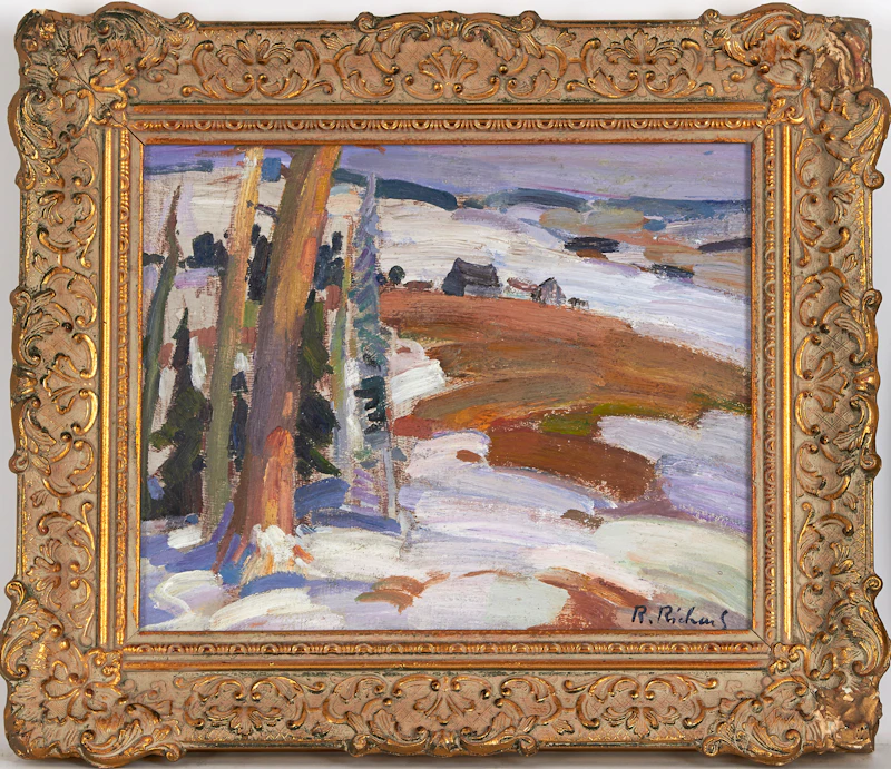René Richard, Baie St. Paul, oil on board - view 2