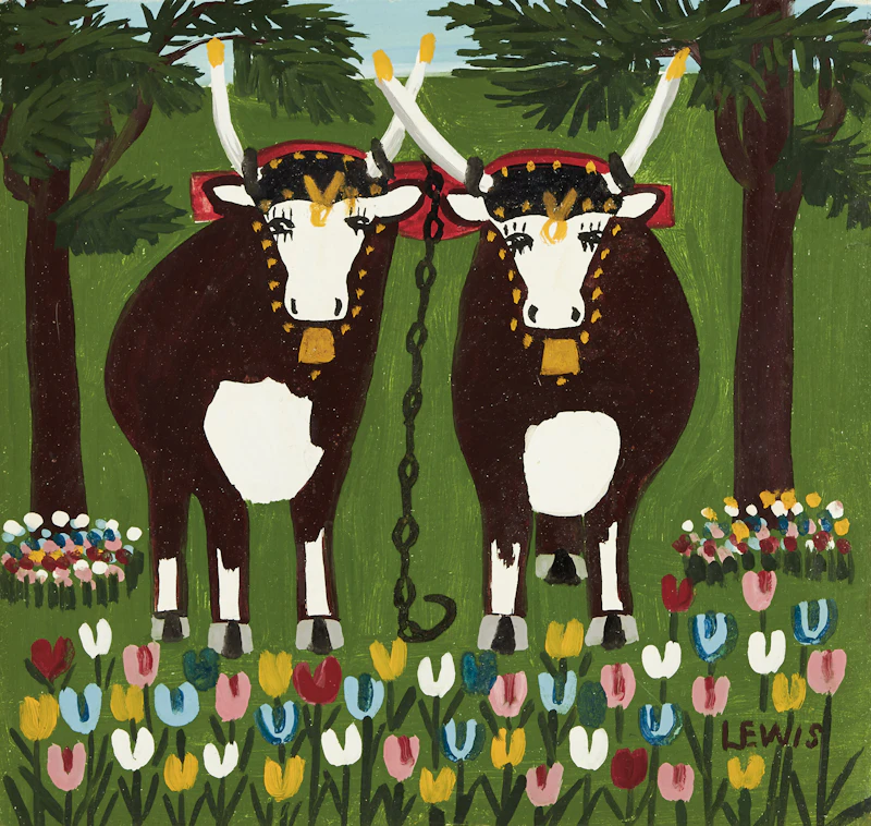Maud Lewis, Oxen in Spring