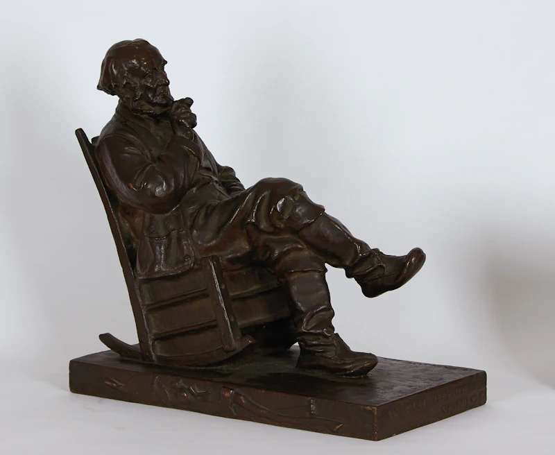 Marc-Aurèle de Foy Suzor-Coté, Le vieux pionnier canadien, bronze - view 4