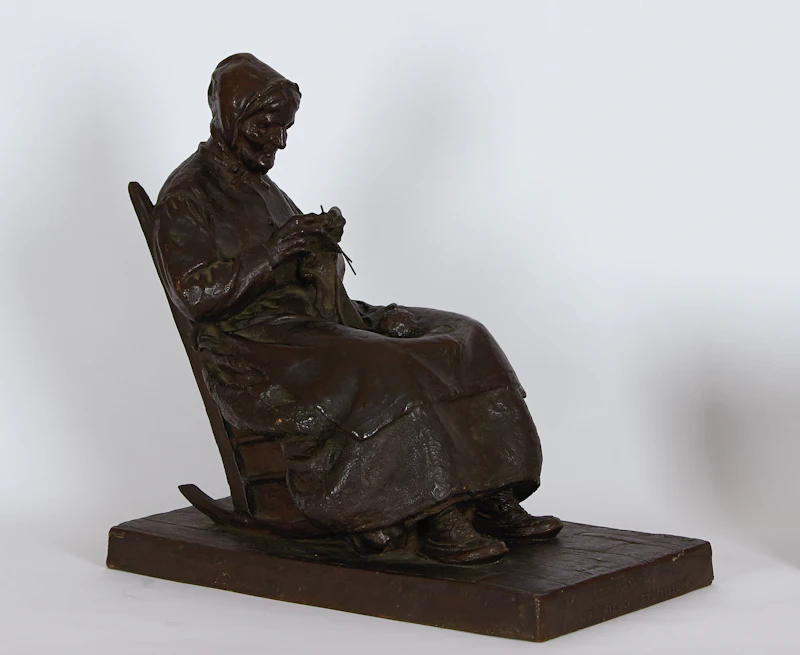 Marc-Aurèle de Foy Suzor-Coté, La compagne du vieux pionnier, bronze, 1912 - view 4