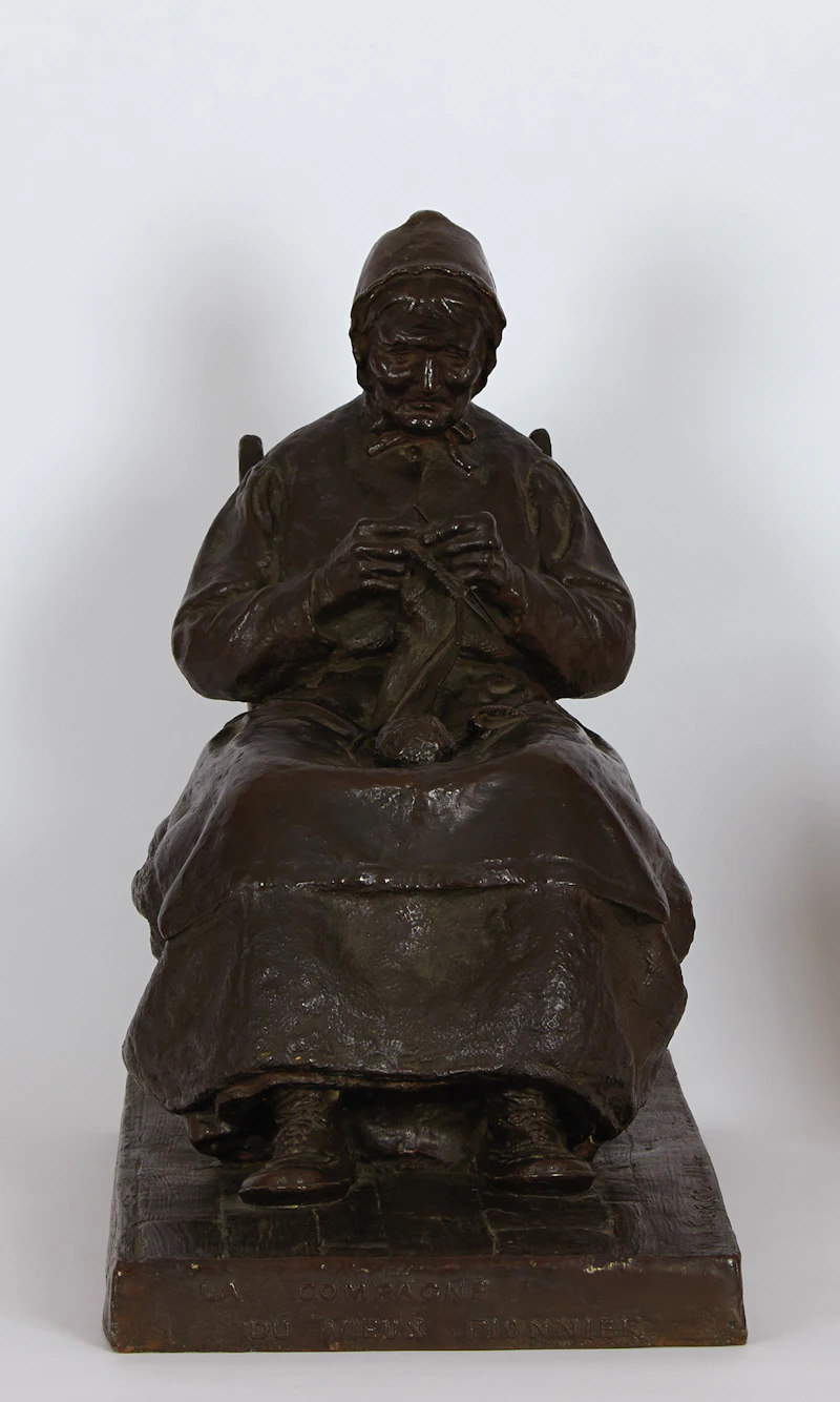 Marc-Aurèle de Foy Suzor-Coté, La compagne du vieux pionnier, bronze, 1912 - view 5