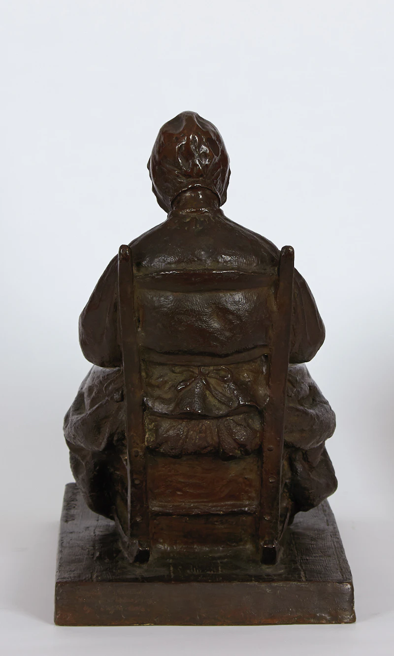 Marc-Aurèle de Foy Suzor-Coté, La compagne du vieux pionnier, bronze, 1912 - view 6