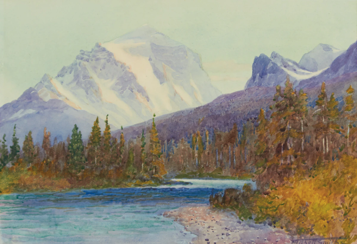 Frederic Marlett Bell-Smith, River Through the Mountains, watercolour