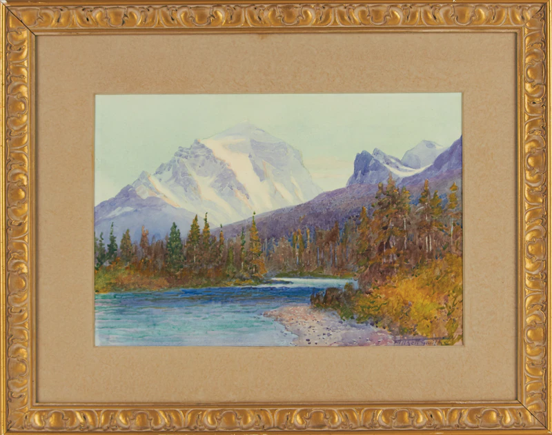 Frederic Marlett Bell-Smith, River Through the Mountains, watercolour - view 2