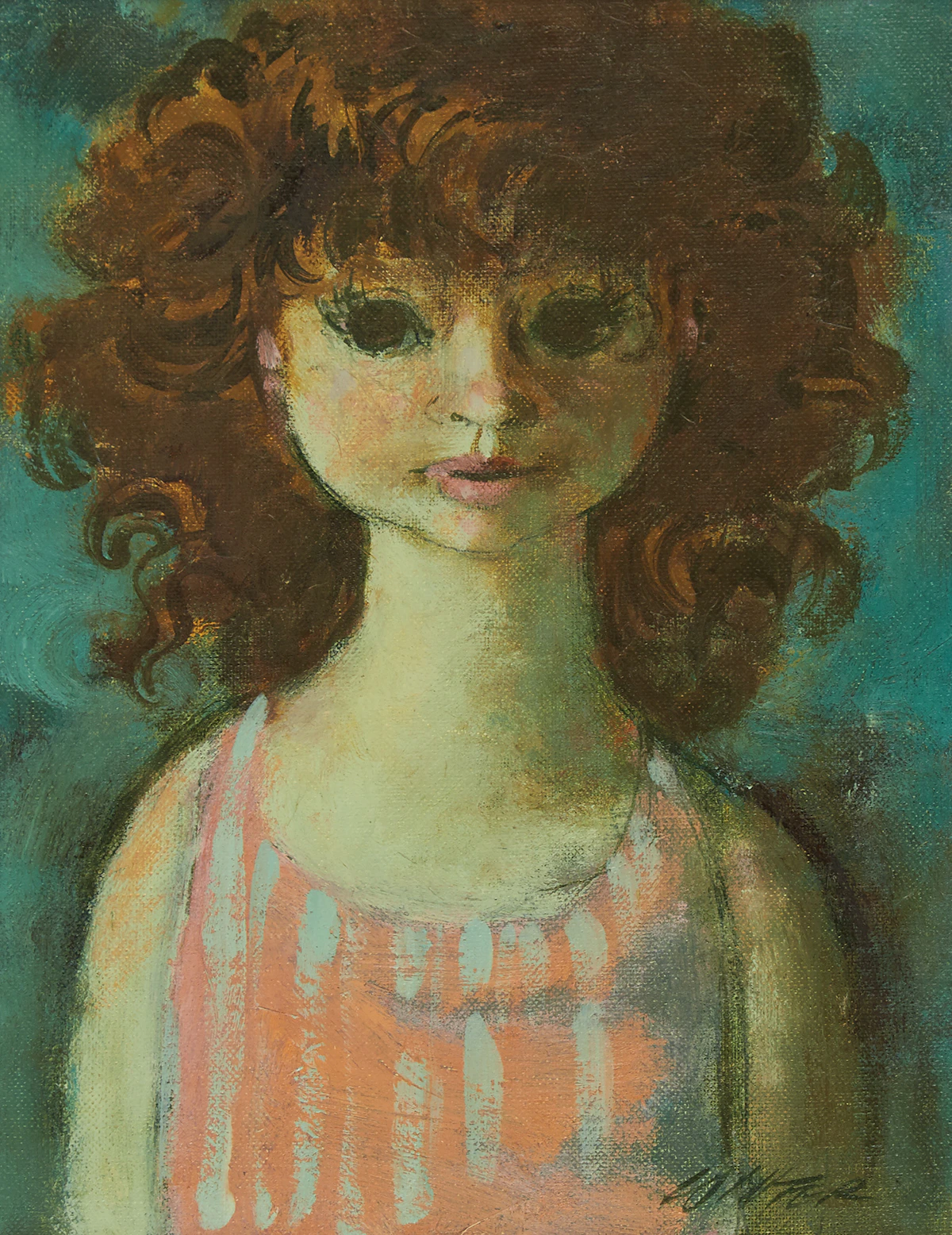 William Arthur Winter, Janet, oil on canvas board