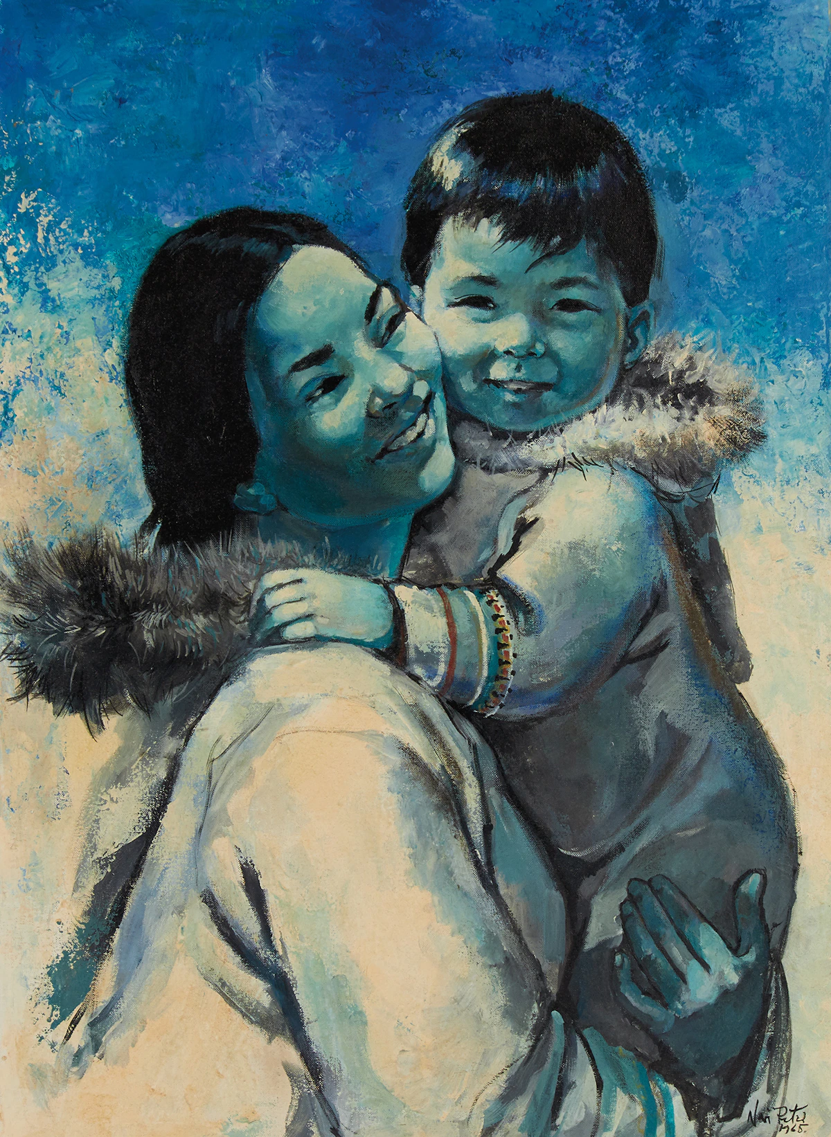 Nori Peter, Mother and Child, oil on canvas