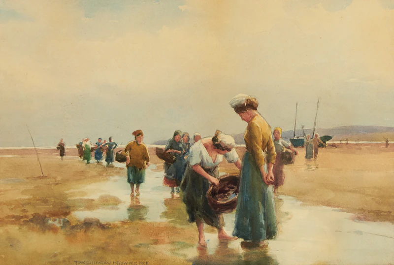 Gathering Oysters, 1903 by Farquhar McGillivray Strachan Knowles