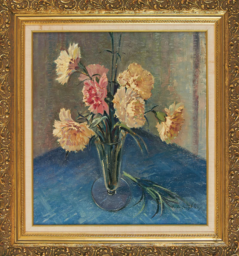 Alfred Crocker Leighton, Floral Still Life, oil on canvas - view 2