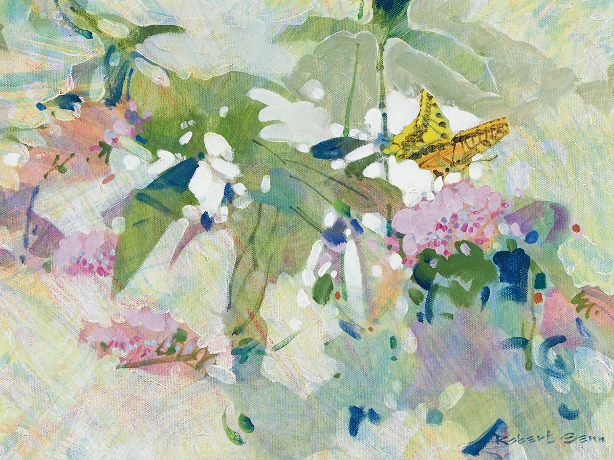 Robert Genn, Pattern With Papillio, acrylic on canvas
