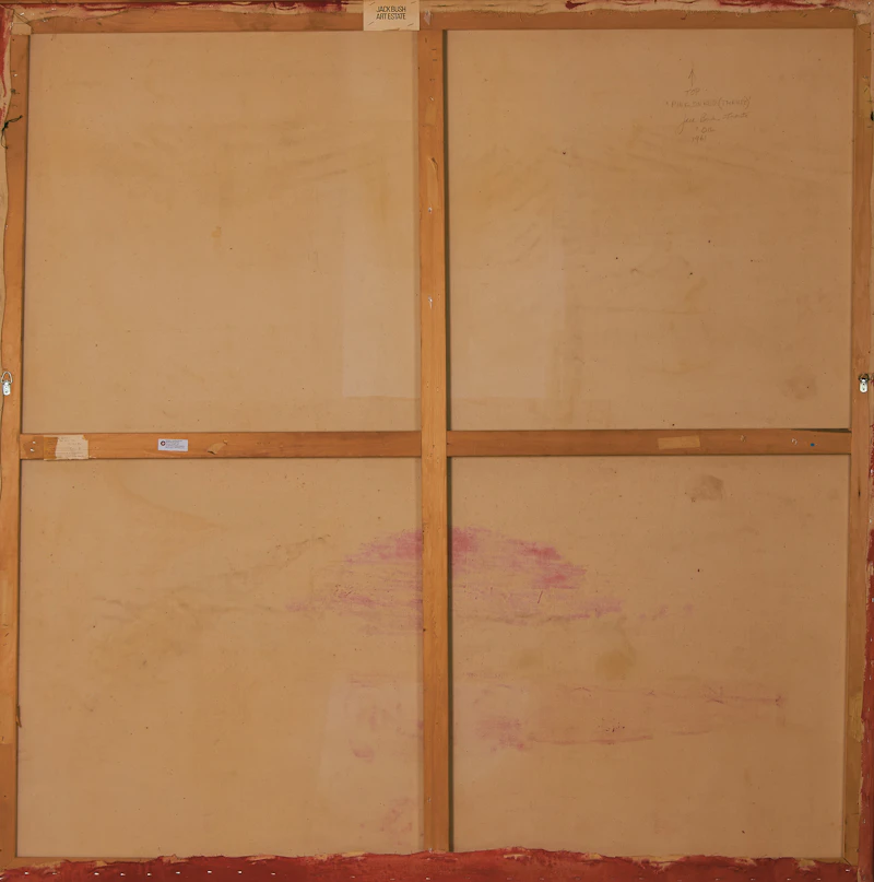 Jack Hamilton Bush, Pink on Red (Thrust) , oil on canvas, 1961 - view 2