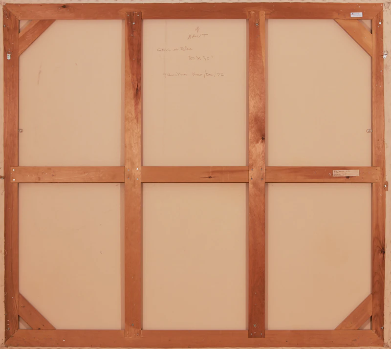Yves Gaucher, Gris et Bleu, acrylic on canvas, 1972 - view 2