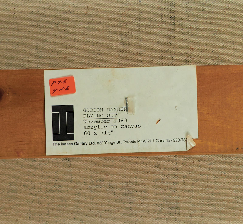 Gordon Rayner, Flying Out, acrylic on canvas, 1980 - view 6