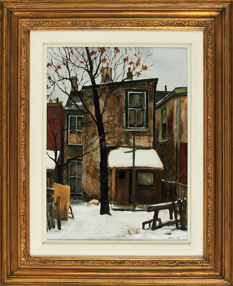 Albert Jacques Franck, Backyard on Lisgar Street, oil on board, 1967 - view 2