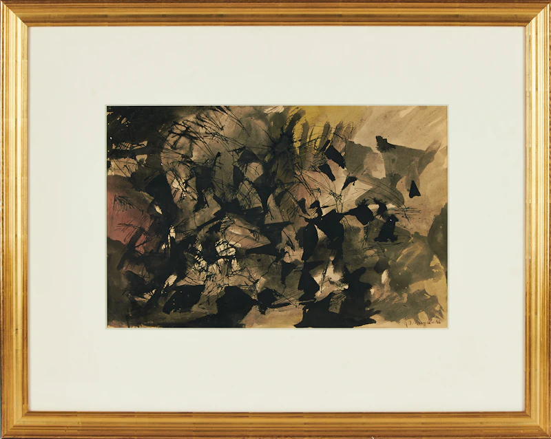 Jean Paul Riopelle, Sans titre, watercolour and ink, 1946 - view 2