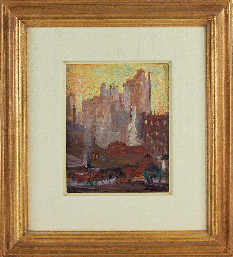 Peter Clapham Sheppard, The Ward, Toronto (circa 1910), oil on board, circa 1910 - view 3