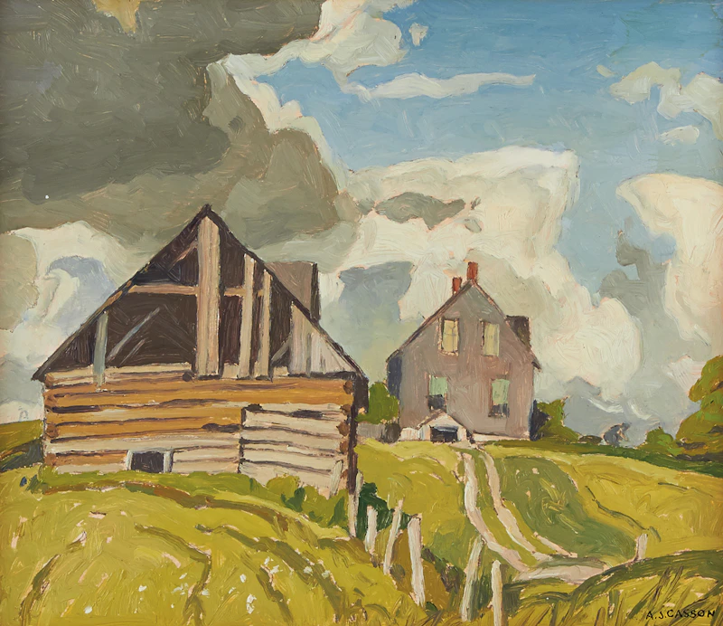 Alfred Joseph Casson, Farmhouse Near Tripp Lake, Lake Baptiste